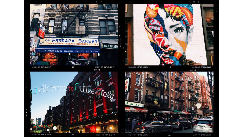 Particolari Little Italy a Manhattan, New York