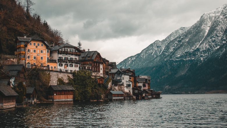punto panoramico di Hallstatt senza chiesa