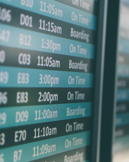 tabellone orari aeroporto