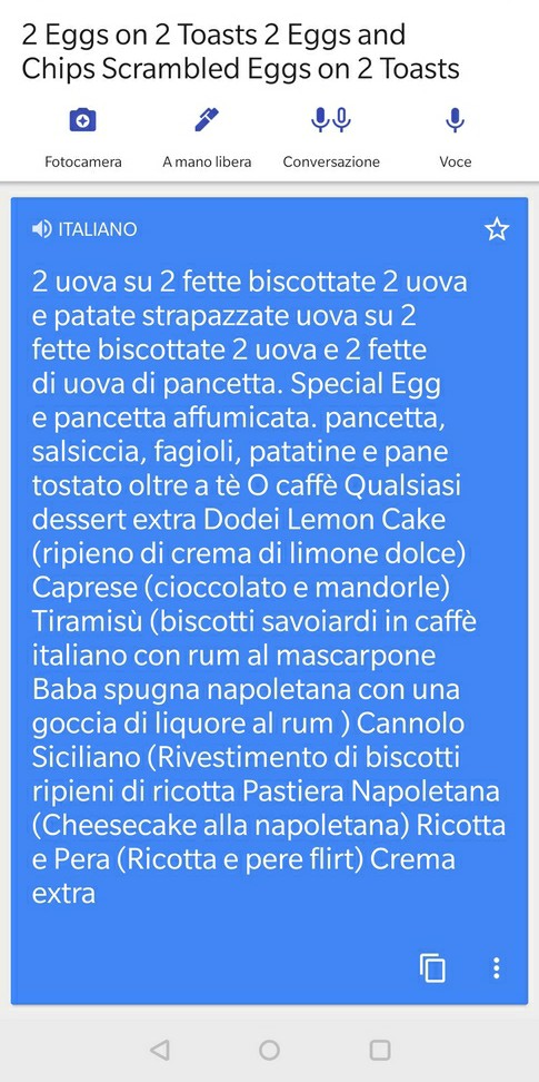 traduzione con fotocamera parte 3