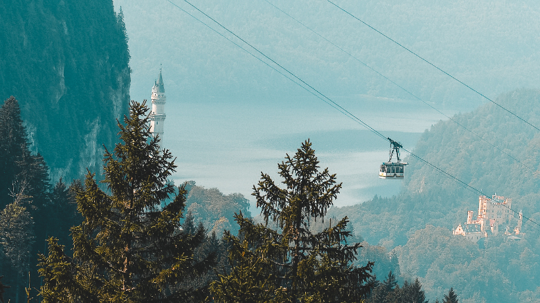 vista da funicolare: Baviera, Germania